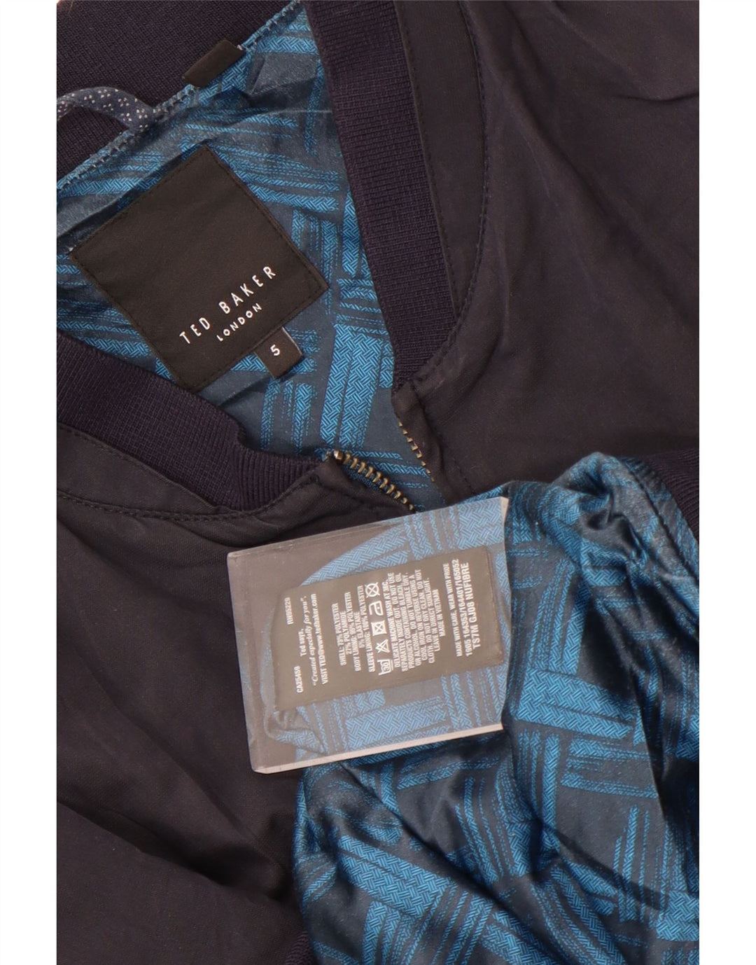 Chaqueta bomber para mujer Ted Baker Talla 5 XL Poliéster azul marino