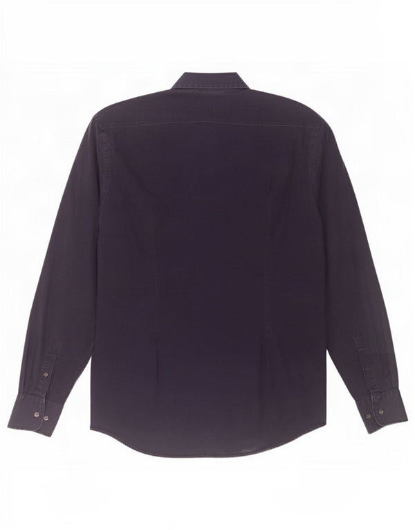 Calvin Klein Camisa Slim Fit para Hombre XL Algodón Azul Marino
