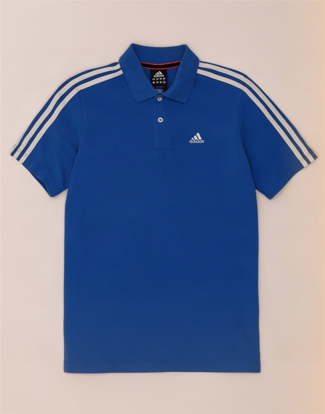 Adidas Mens Climalite Polo Camisa Pequeña Algodón Azul