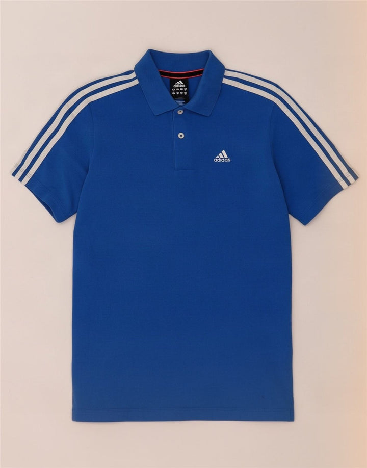 Adidas Mens Climalite Polo Camisa Pequeña Algodón Azul