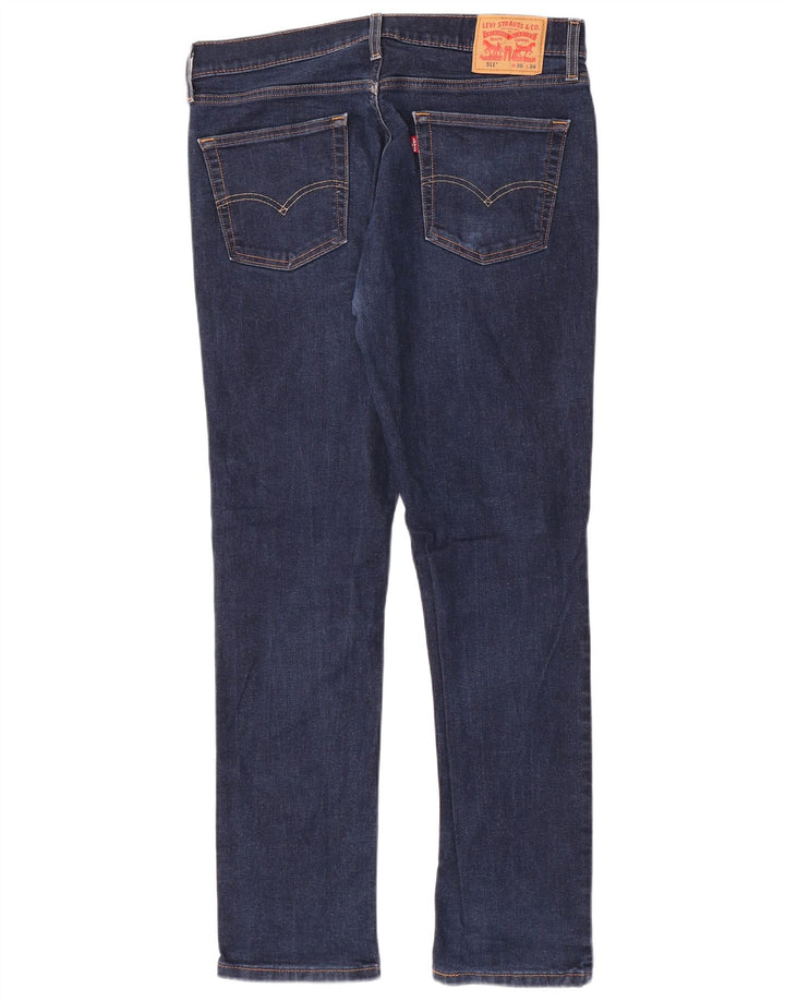 Levi's Hombre 511 Slim Jeans W36 L34 Algodón Azul