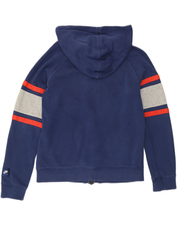 Nike Boys Air Zip Sudadera con capucha 13-14 años XL Azul Colorblock Algodón