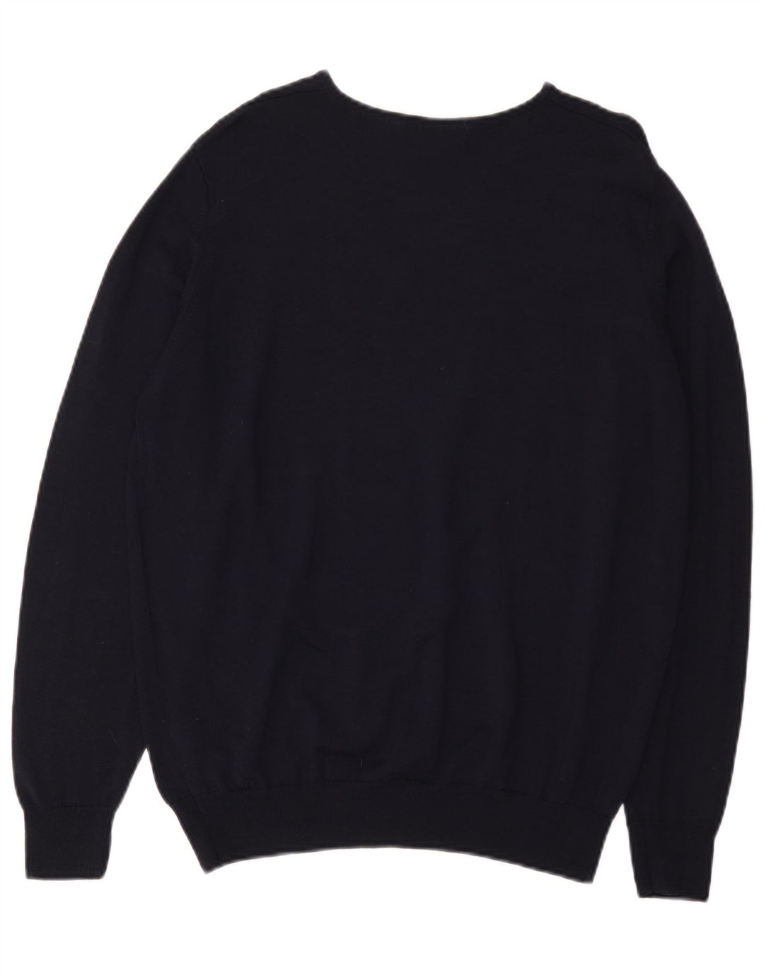 Marks & Spencer Jersey con cuello en V para mujer UK 46 Large Lana azul marino