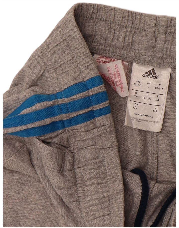 Adidas Pantalones cortos deportivos con gráficos para niños 13-14 años Algodón gris