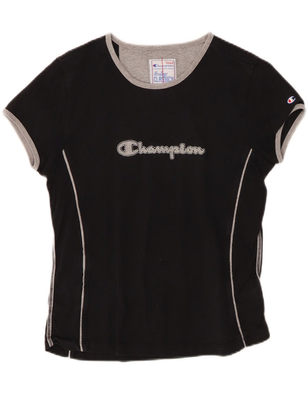 CHAMPION Camiseta con gráfico Heritage Classics para mujer UK 40 M Negro