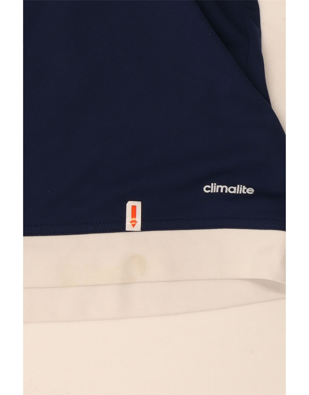 Camiseta ADIDAS Climalite para hombre Top medio azul marino color block poliéster