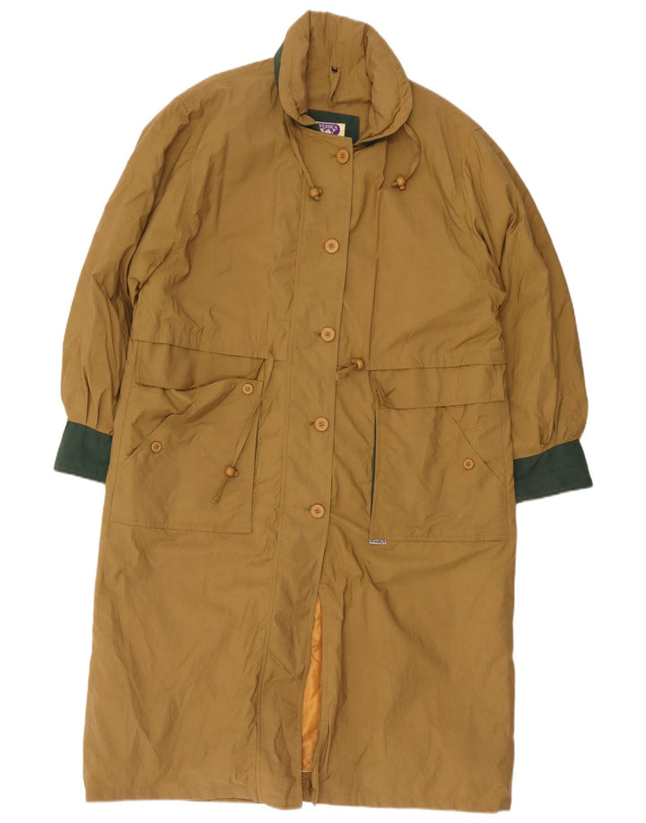 Yessica Gabardina extragrande para mujer EU 38 Algodón color block medio caqui