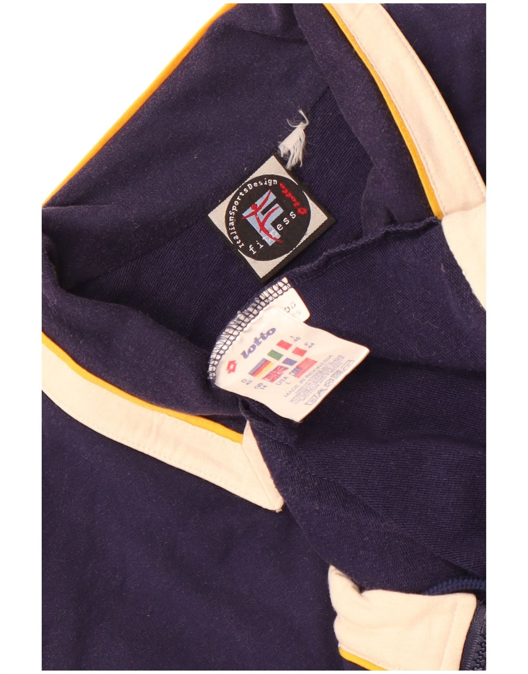 Lotto - Chaqueta de chándal para mujer, talla 40, talla grande, algodón azul marino