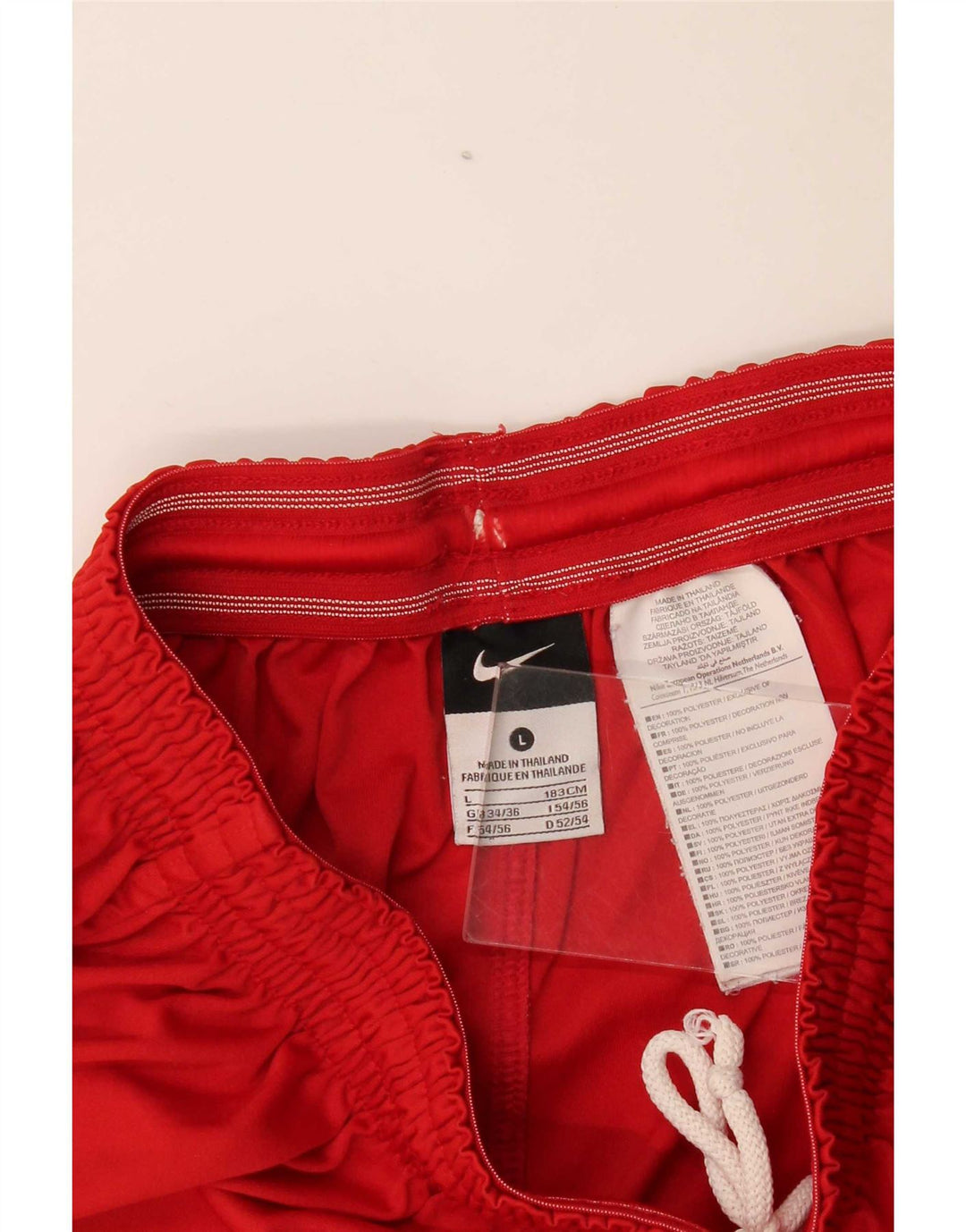 Nike - Pantalones cortos deportivos para hombre, talla 34/36, poliéster rojo grande