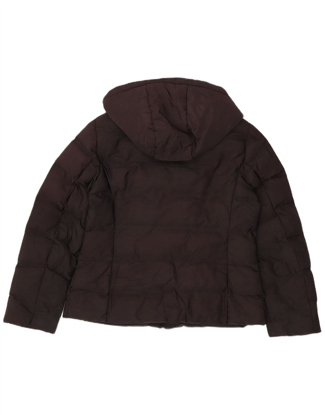 Zara Mujer Chaqueta Acolchada Con Capucha UK 46 Grande Poliéster Negro