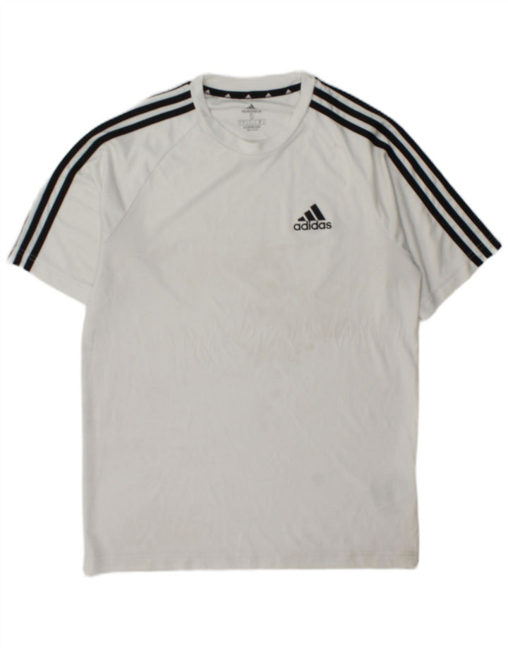 Camiseta Adidas para Hombre Aeroready Top Talla Pequeña Color Blanco a Bloques de Poliéster