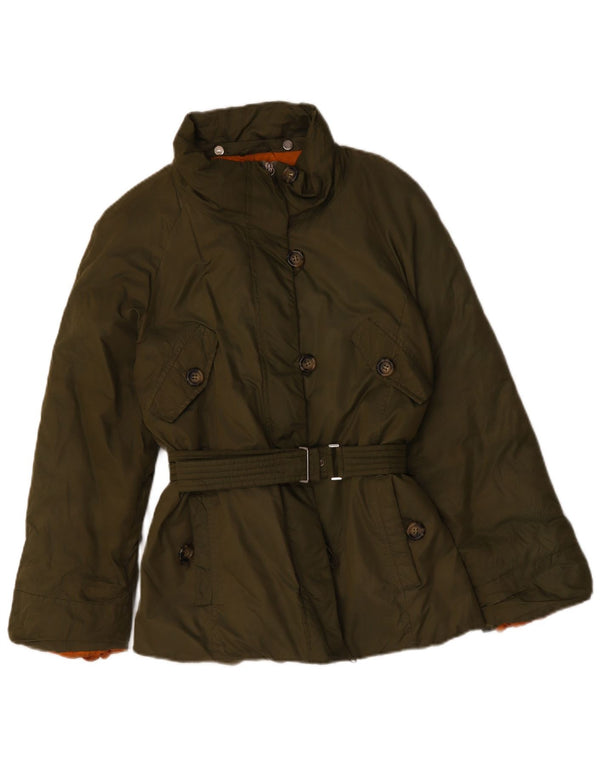 Max Mara Chaqueta acolchada de fin de semana para mujer UK 44 Poliéster caqui mediano