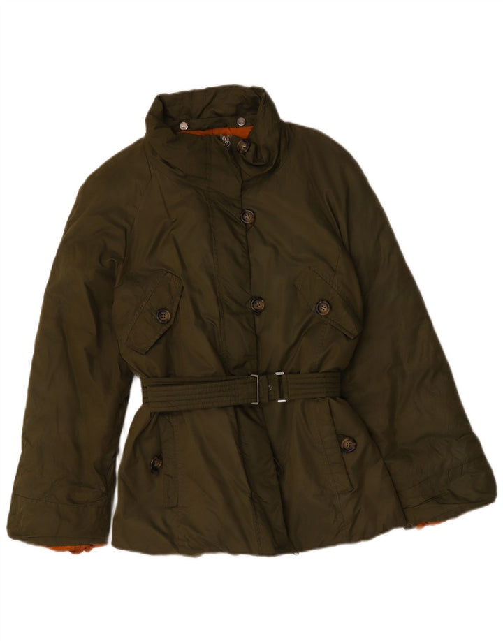 Max Mara Chaqueta acolchada de fin de semana para mujer UK 44 Poliéster caqui mediano