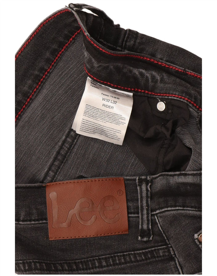 LEE Vaqueros rectos Rider para hombre W32 L32 Algodón gris