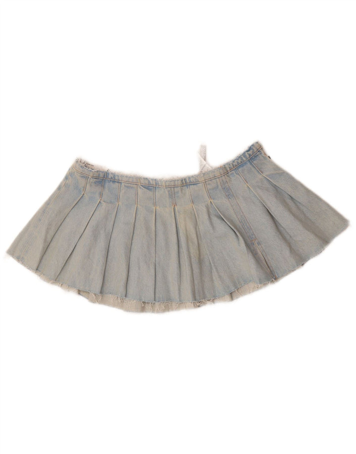 Zara Mujer Mini Falda Vaquera Mediana W28 Azul Algodón