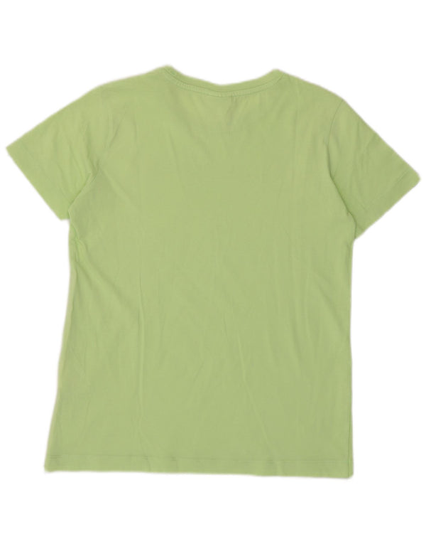 Champion Camiseta gráfica para mujer Top UK 10 Small Green Cotton
