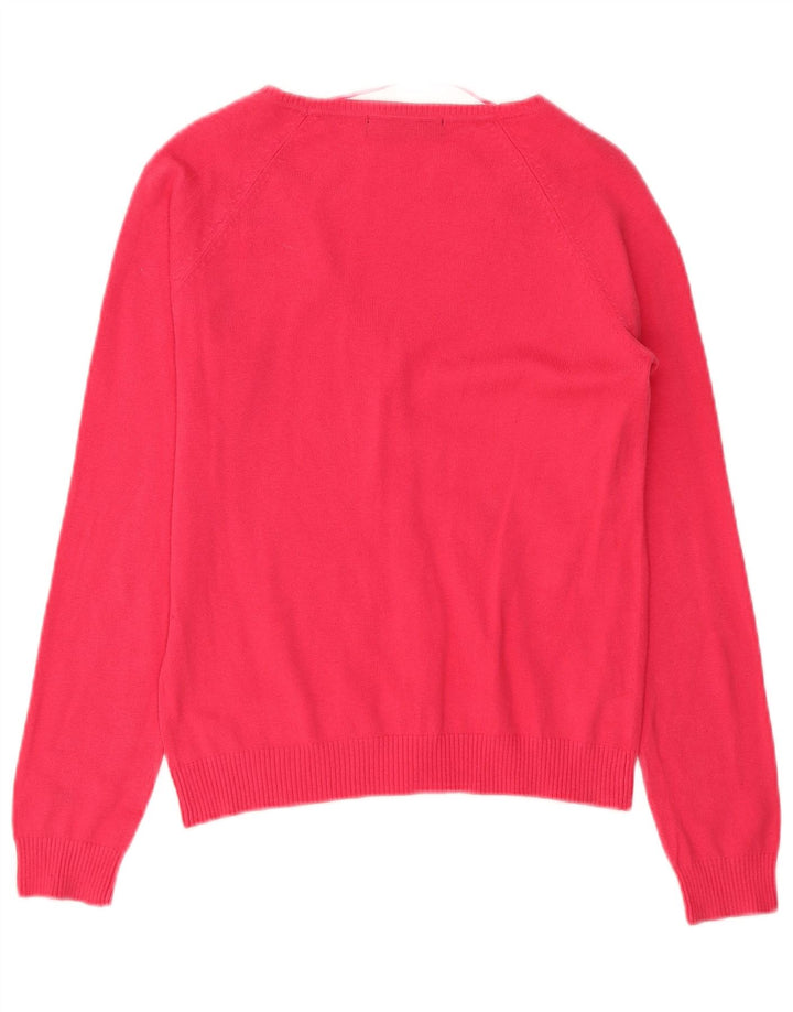 Zara Mujer Cárdigan Suéter UK 44 Grande Rosa