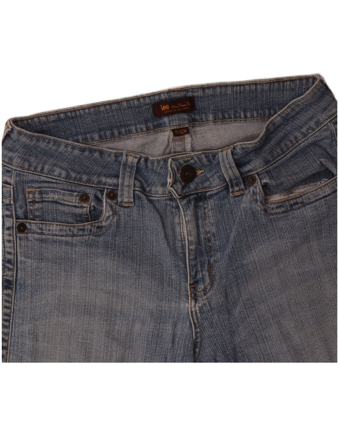 LEE Pantalones cortos de mezclilla para mujer US 11/12 grande W32 algodón azul