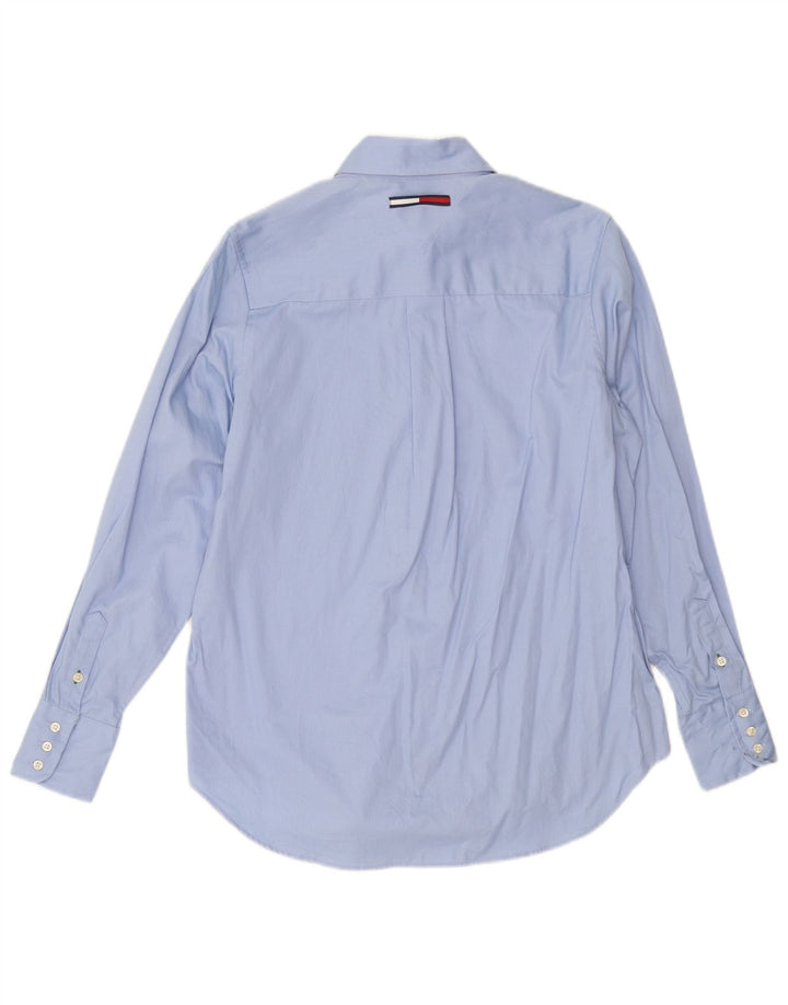 TOMMY HILFIGER Camisa extragrande para mujer US 2 XS Algodón azul a rayas