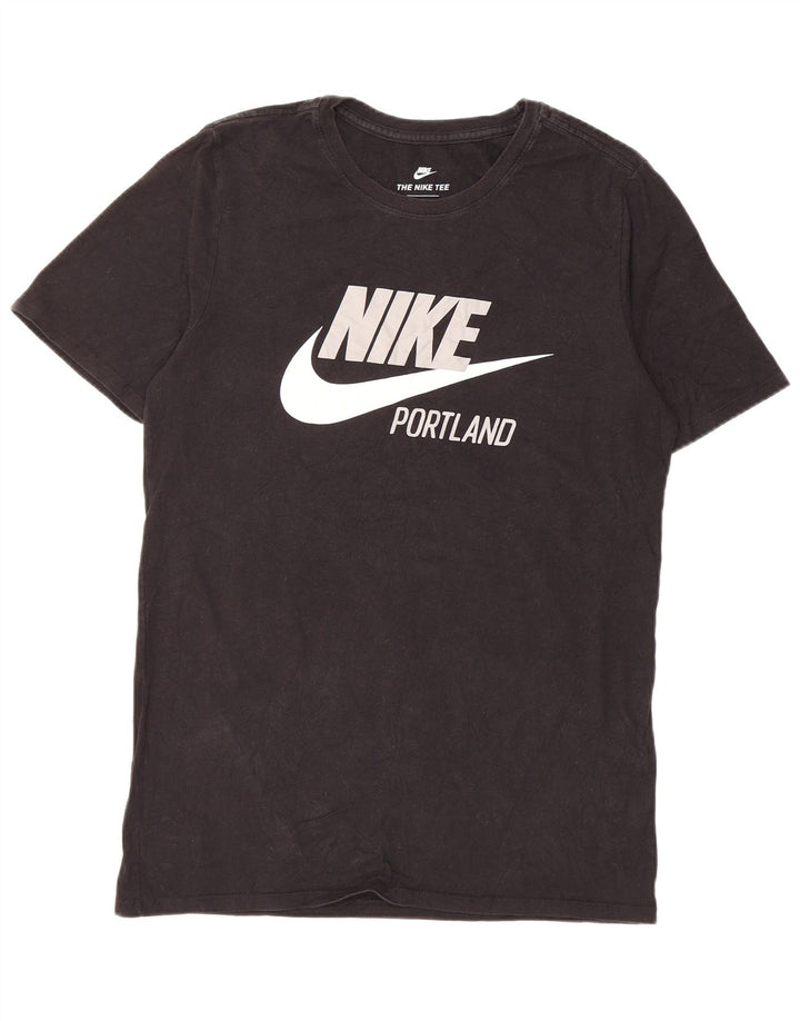 Nike - Camiseta gráfica para hombre, talla pequeña, algodón negro