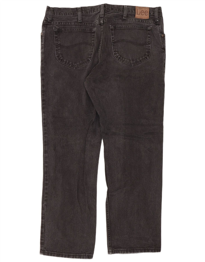 Vaqueros rectos de corte regular para hombre Lee W40 L30 Algodón negro