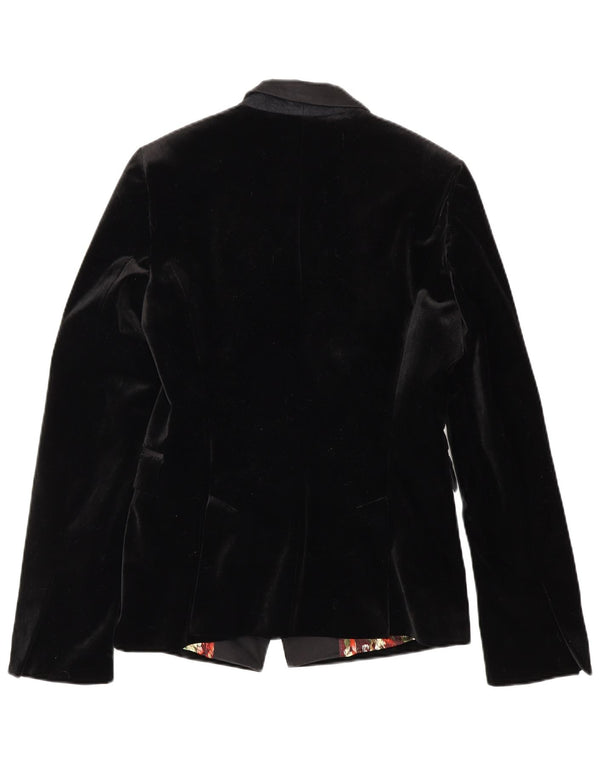 Jesire Chaqueta tipo blazer con doble botonadura para mujer UK 8 Small Poliéster negro