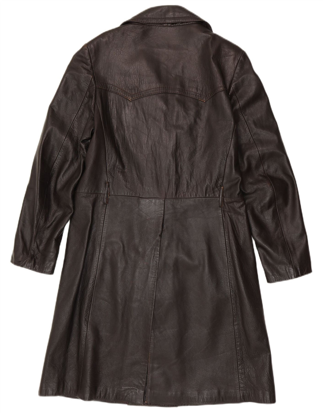 VINTAGE Abrigo de cuero para hombre IT 50 Cuero marrón grande