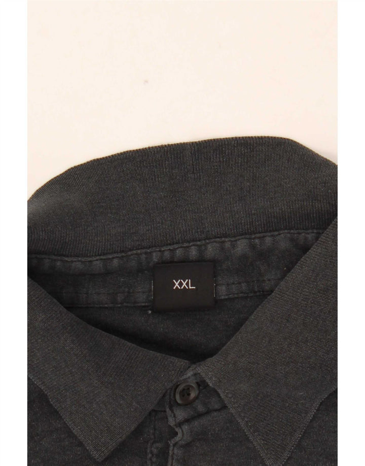 Hugo Boss Polo de manga larga para hombre 2XL Gris