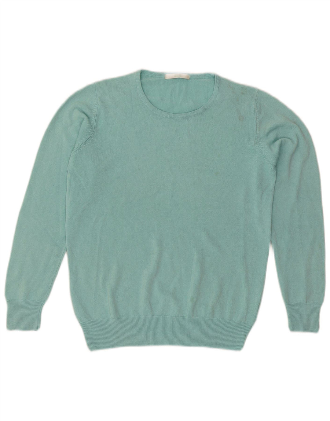 Marks & Spencer Jersey de Cuello Redondo para Mujer UK 10 Small Turquesa
