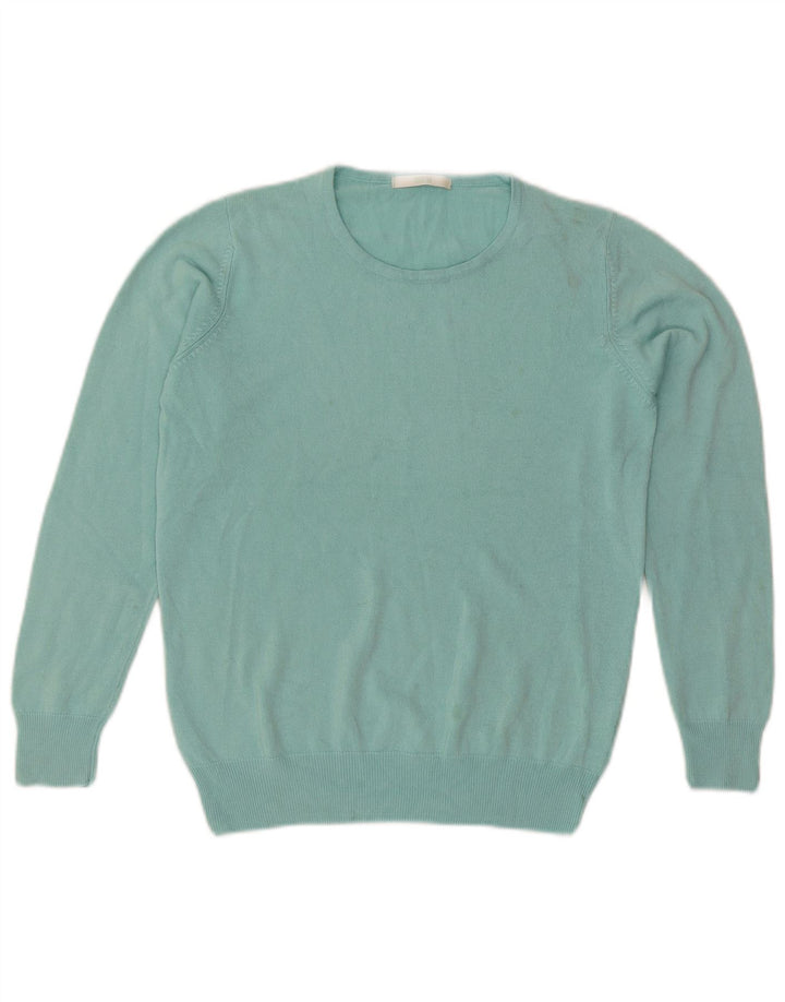 Marks & Spencer Jersey de Cuello Redondo para Mujer UK 10 Small Turquesa