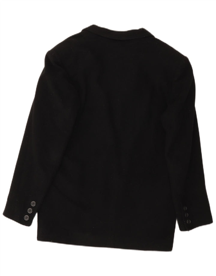 Benetton Chaqueta Americana De 3 Botones IT 42 Mediana De Lana Negra
