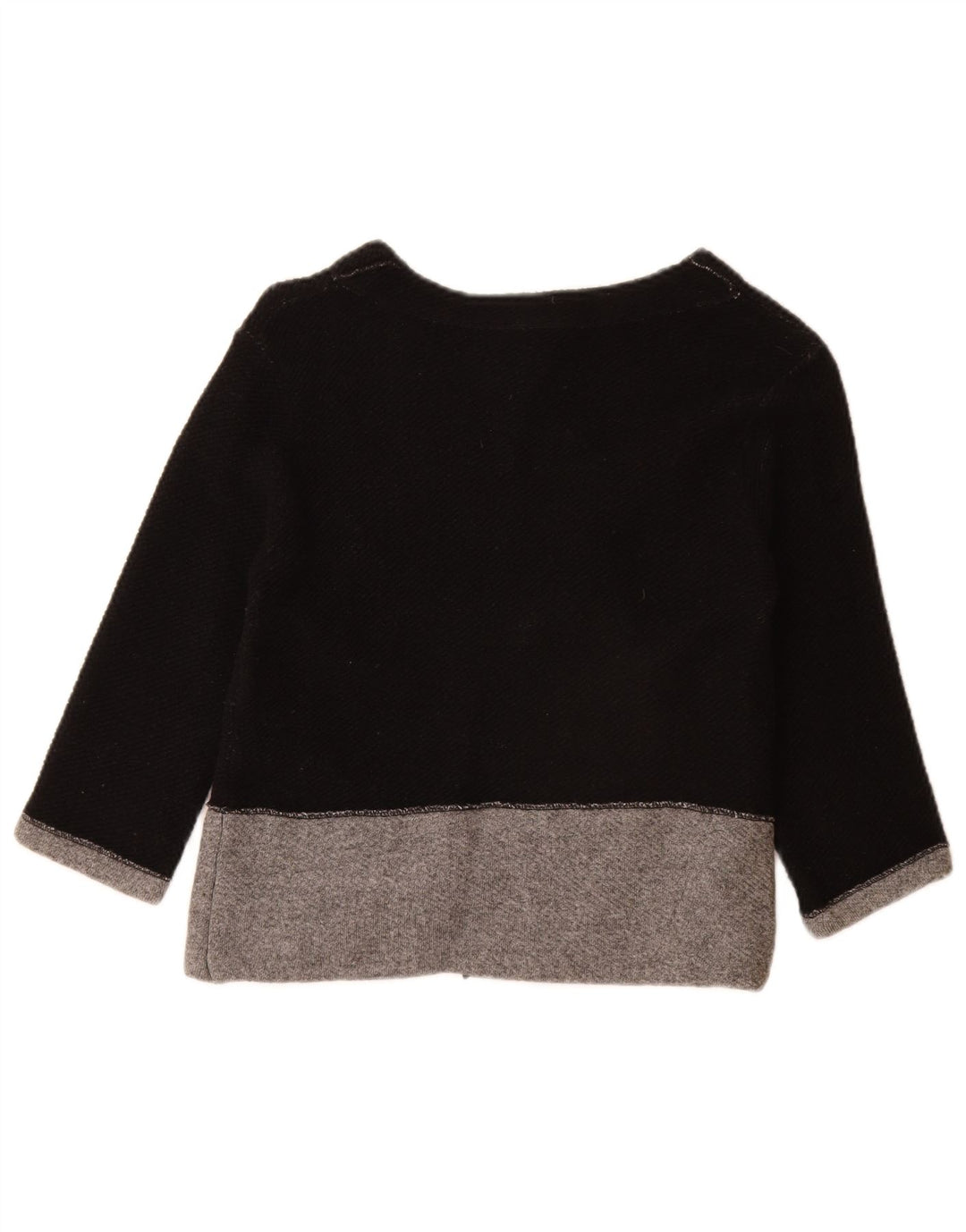 Fred Perry Suéter Cárdigan De Manga 3/4 Para Mujer UK 40 Small Negro Colorblock