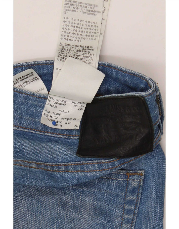 Levi's Hombre 511 Slim Jeans W34 L32 Algodón Azul