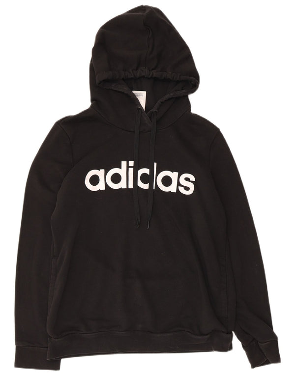 Adidas - Sudadera con capucha para mujer, talla grande, color negro, algodón
