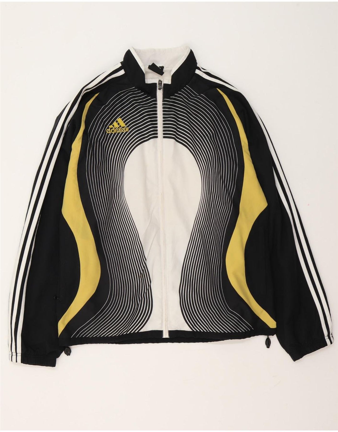 Adidas - Chaqueta de chándal para hombre, talla 42/43, poliéster color negro grande