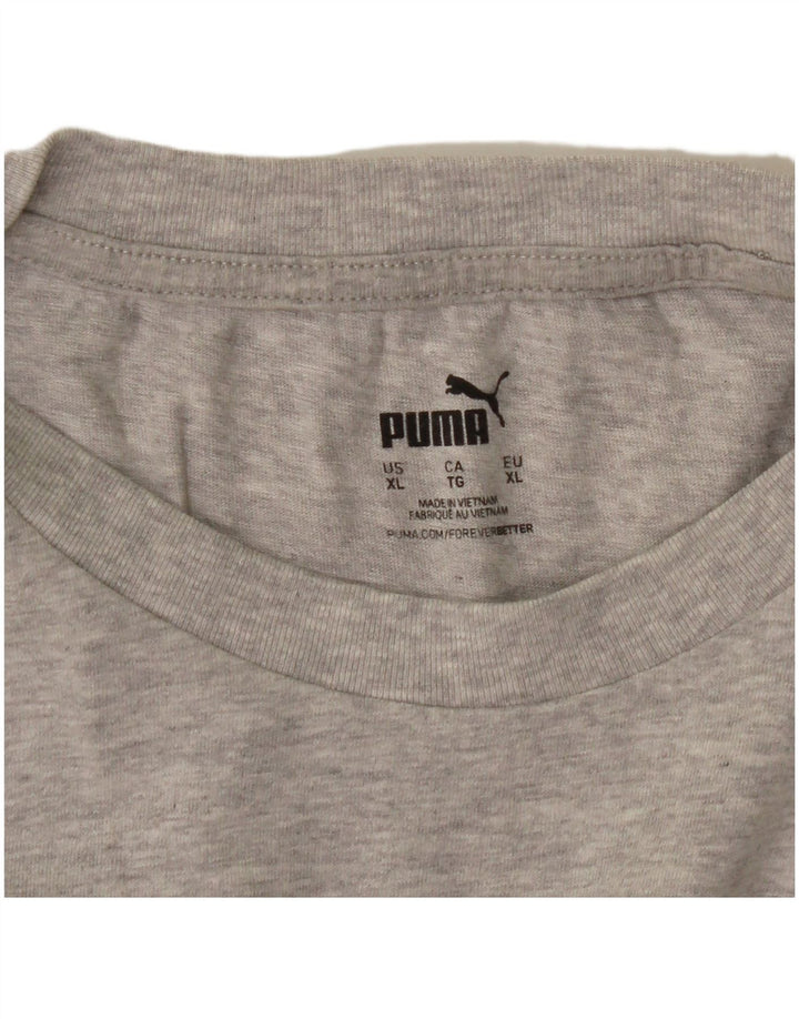 Puma Camiseta gráfica para hombre Top XL gris moteado