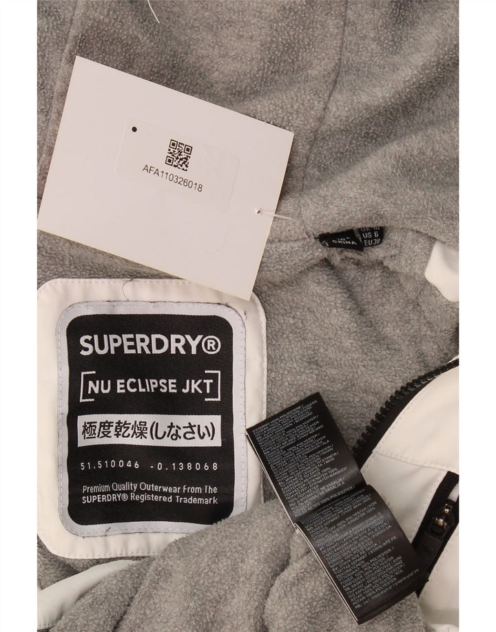 Superdry Chaqueta Cortavientos Extragrande con Capucha para Mujer UK 40 Small White