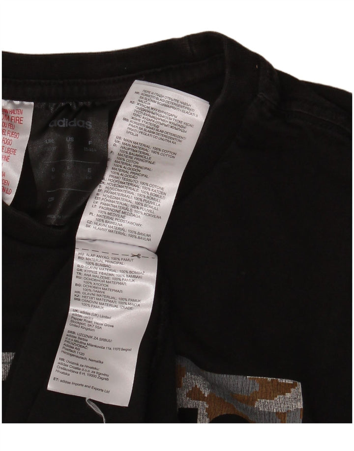 ADIDAS Camiseta gráfica para niño 13-14 años Negro Algodón