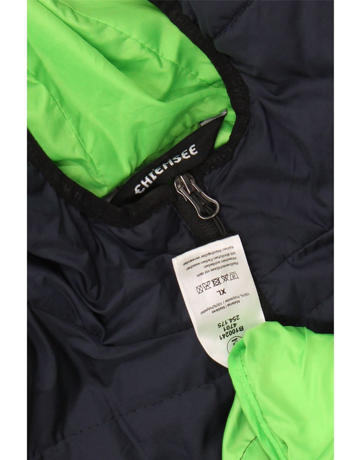 CHIEMSEE Chaqueta acolchada con capucha para hombre UK 42 XL Azul marino Poliéster