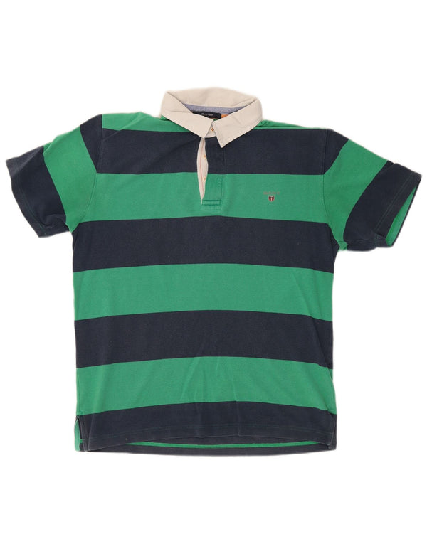 Gant Polo De Rugby Para Hombre Grande De Algodón A Rayas Azul Marino