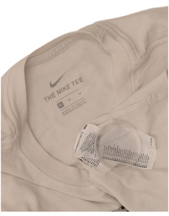 Nike Camiseta gráfica para hombre Top mediano de algodón blanco