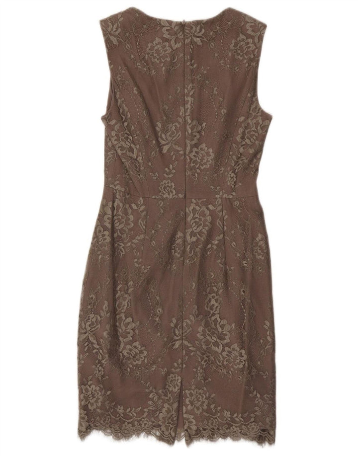 L.K. BENNETT Vestido tubo sin mangas para mujer UK 8 Small Púrpura Floral Nylon