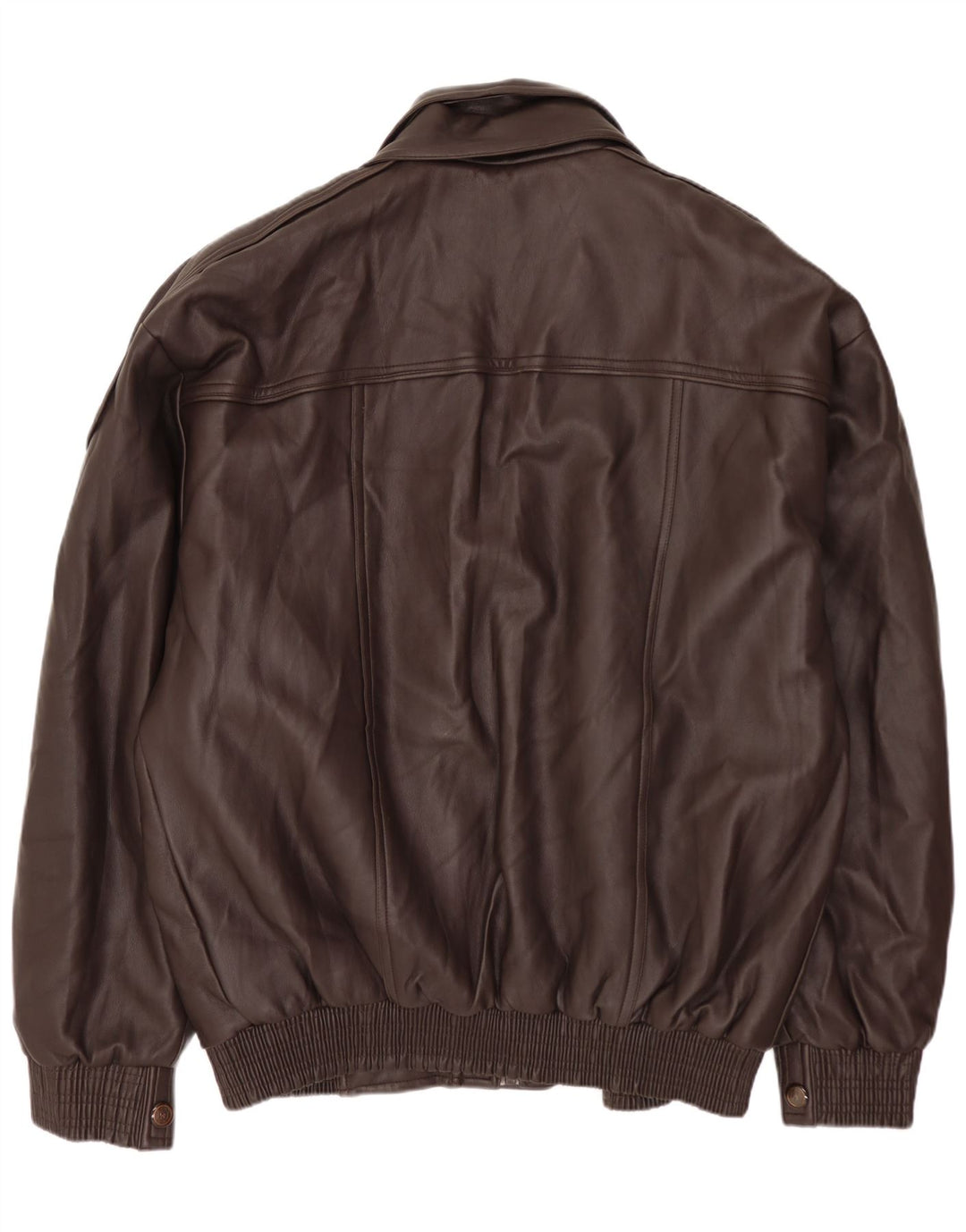 Chaqueta de cuero vintage para hombre Reino Unido 42 XL Marrón