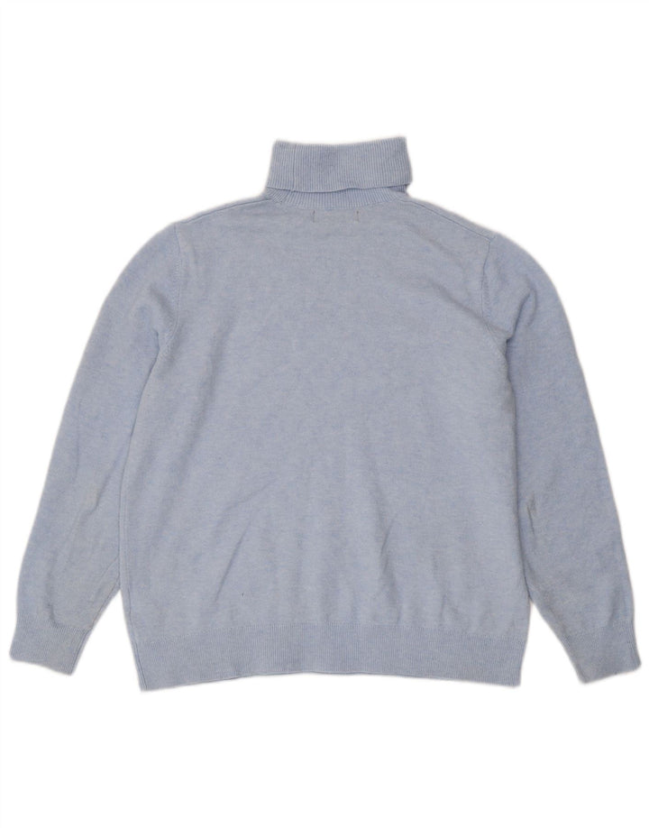 Marks & Spencer Jersey con cuello vuelto para mujer UK 44 Poliéster azul medio