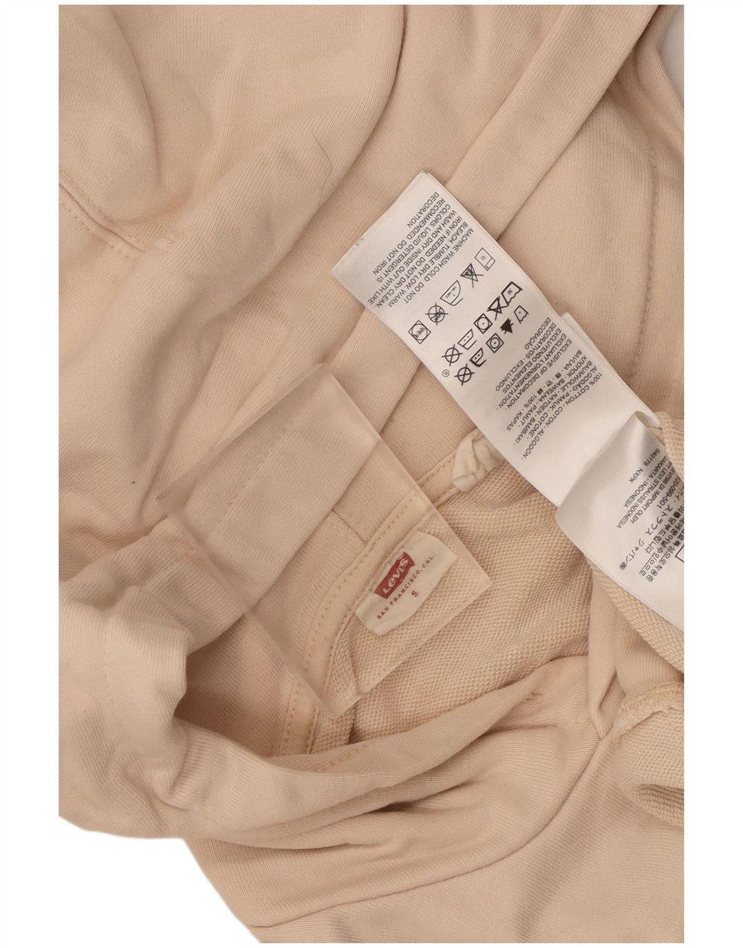 Levi's Hombre Sudadera Con Capucha Jumper Small Beige Algodón