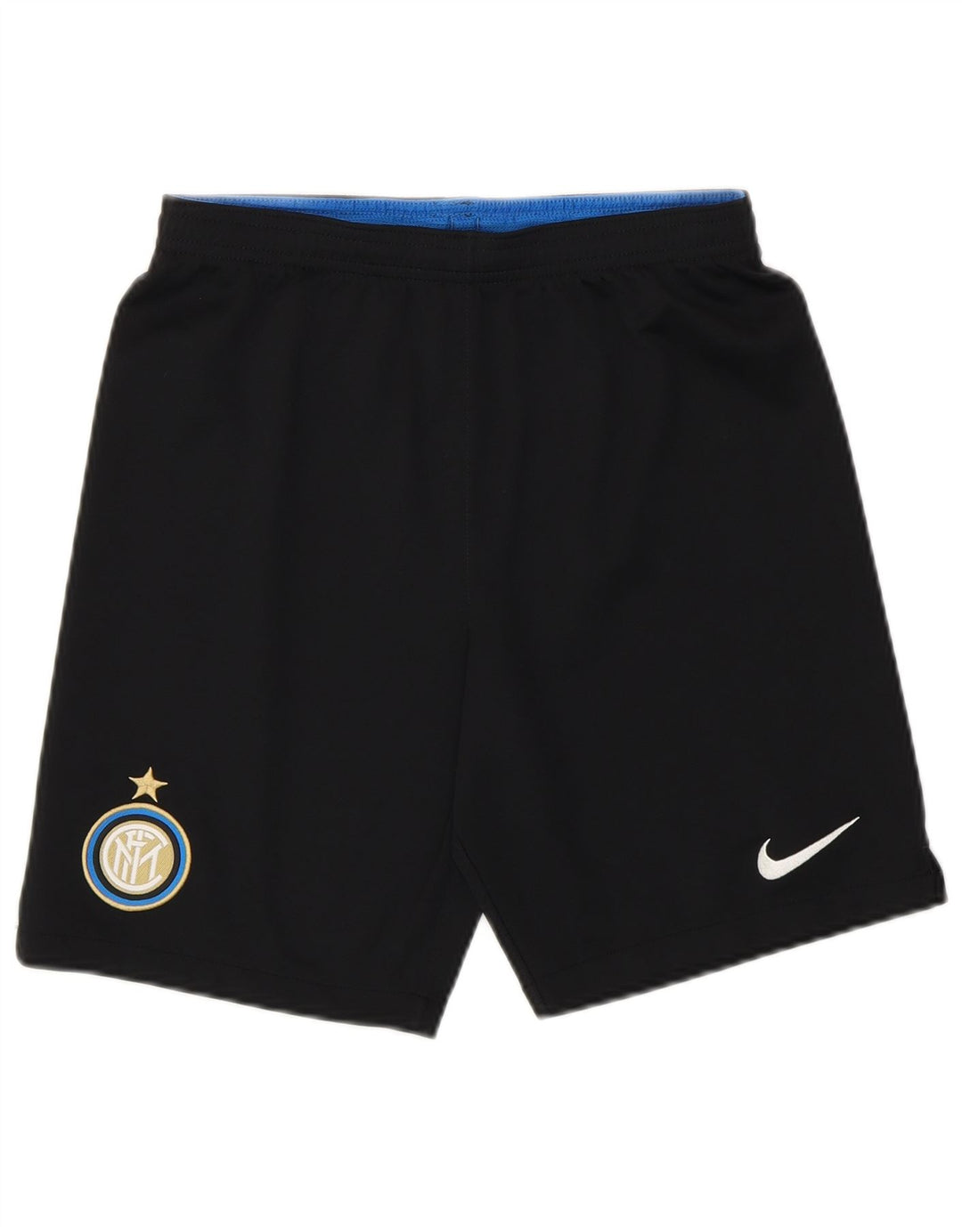 Nike Pantalones cortos deportivos con gráfico del Real Madrid para niños, 12-13 años, grande, negro