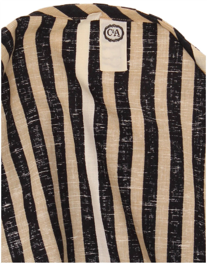 C & A Blusa corta para mujer Top EU 42 Grande Algodón a rayas negras