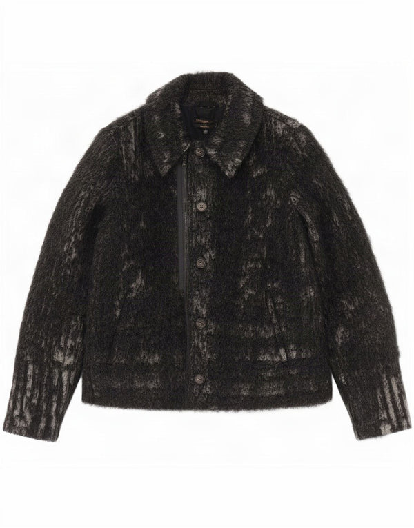 Diesel Chaqueta Bomber Extragrande para Mujer UK 6 XS Lana Gris Moteada