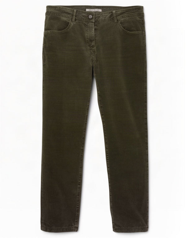 Penny Black Pantalones rectos de pana para mujer IT 42 Medium W28 L26 Verde