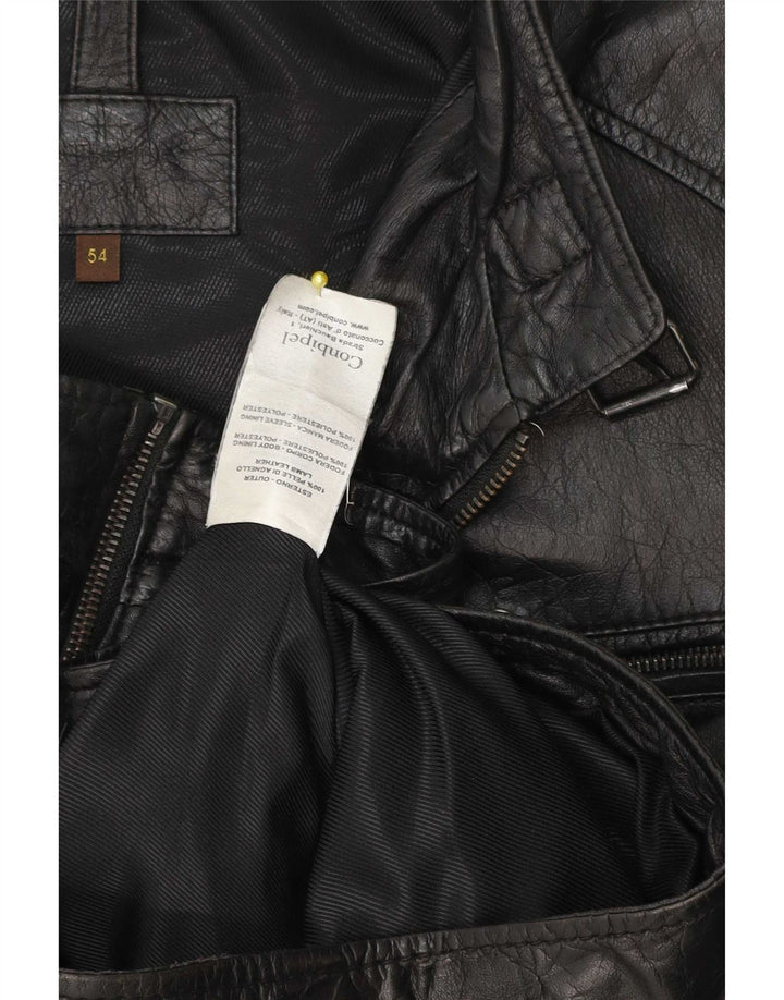 Conbipel Chaqueta de cuero para hombre IT 54 XL Cuero negro